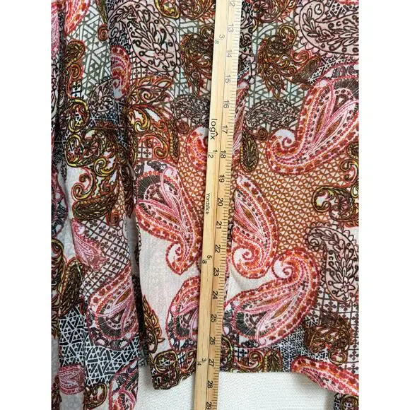 Lane Bryant Women's Top Blouse Wide Sleeves Floral Sheer Plus Sz 22/24 - Picture 9 of 12